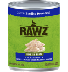 RAWZ Natural Pet Food RAWZ Hunks in Broth Chicken Breast & New Zealand Green Mussels