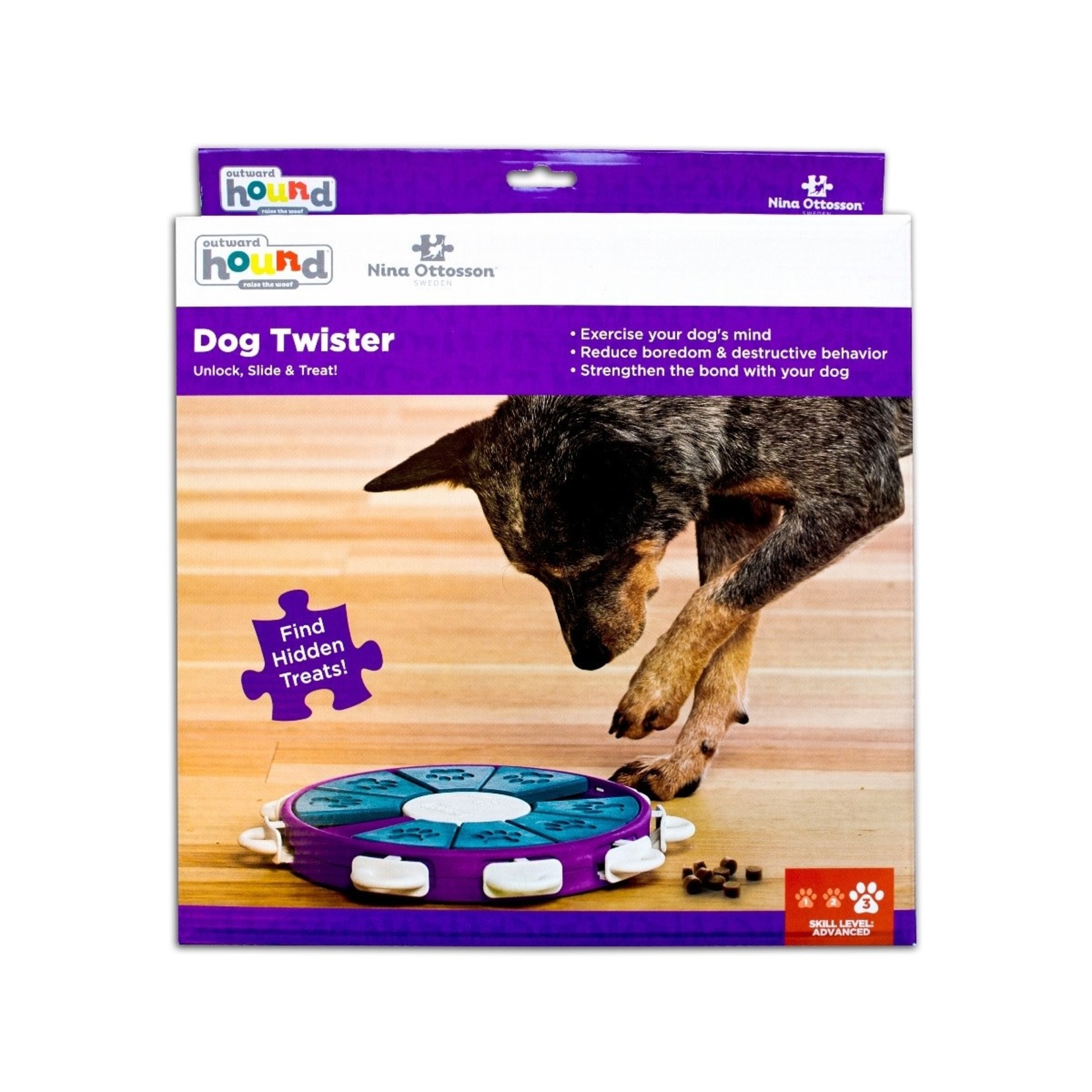 Nina Ottosson by Outward Hound Dog Twister (Level 3) Interactive Puzzle Toy for Dogs