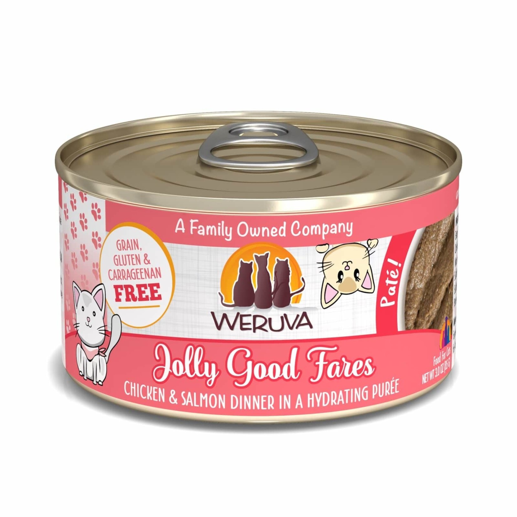 Weruva Jolly Good Fares Chicken & Salmon Dinner in a Hydrating Purée Wet Cat Food