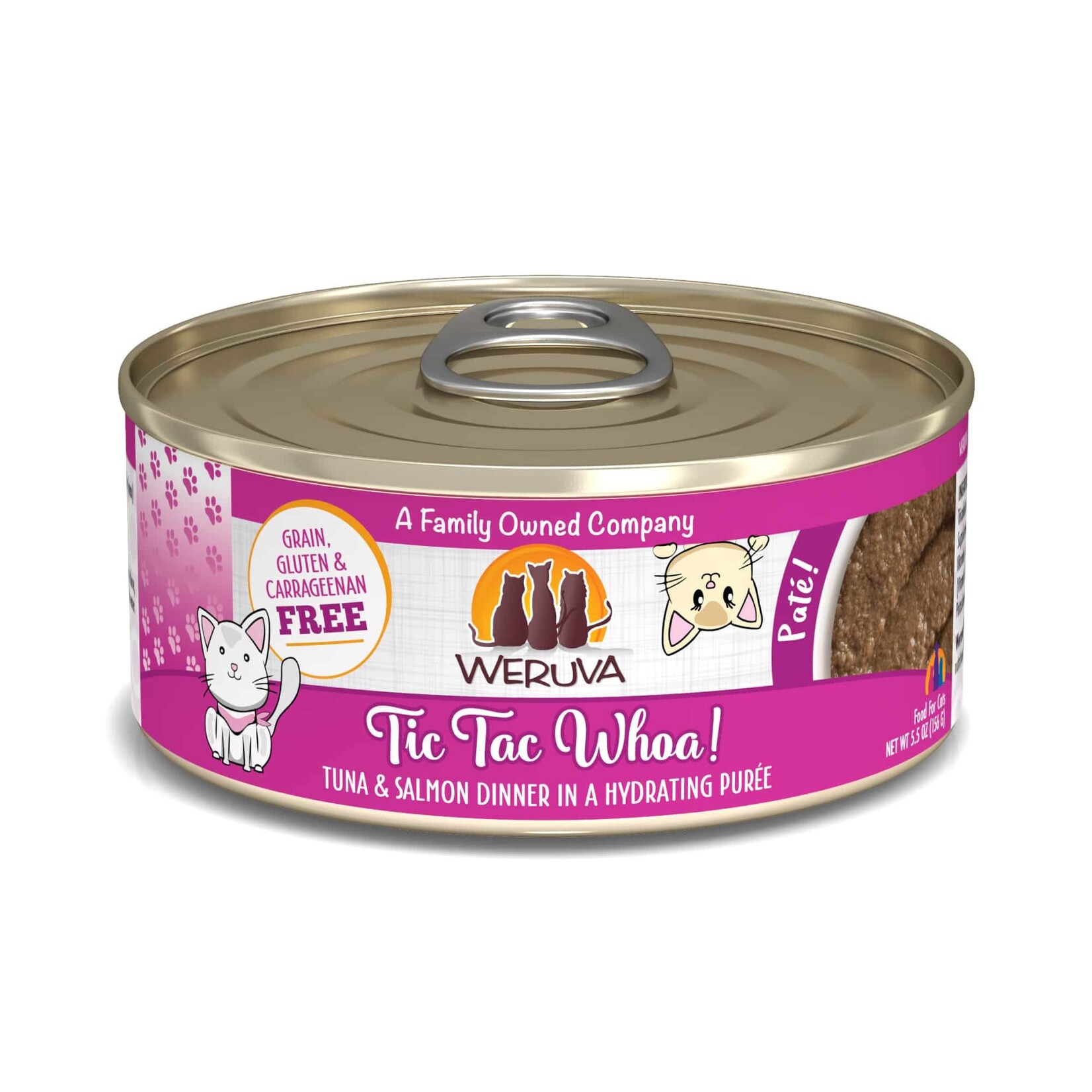 Weruva Tic Tac Whoa Tuna & Salmon Dinner in a Hydrating Purée Wet Cat Food