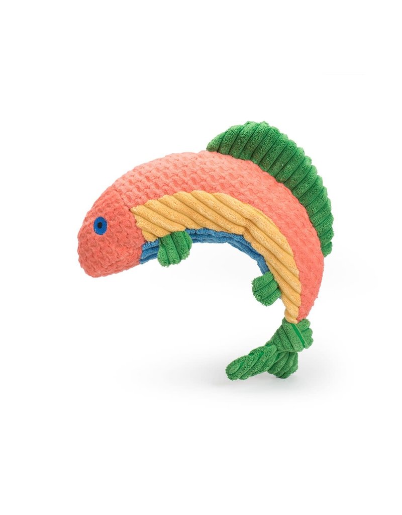 HuggleHounds Rauccous Rainbow Trout Knottie Plush Toy