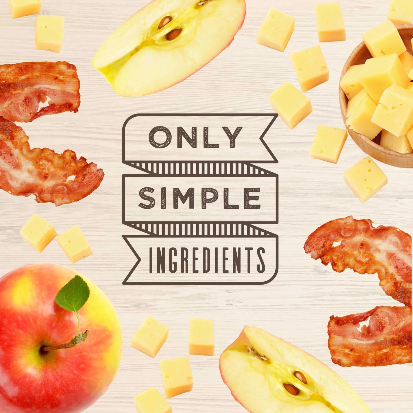 Wag More Bark Less | Oven Baked Biscuits: Bacon, Cheese & Apples