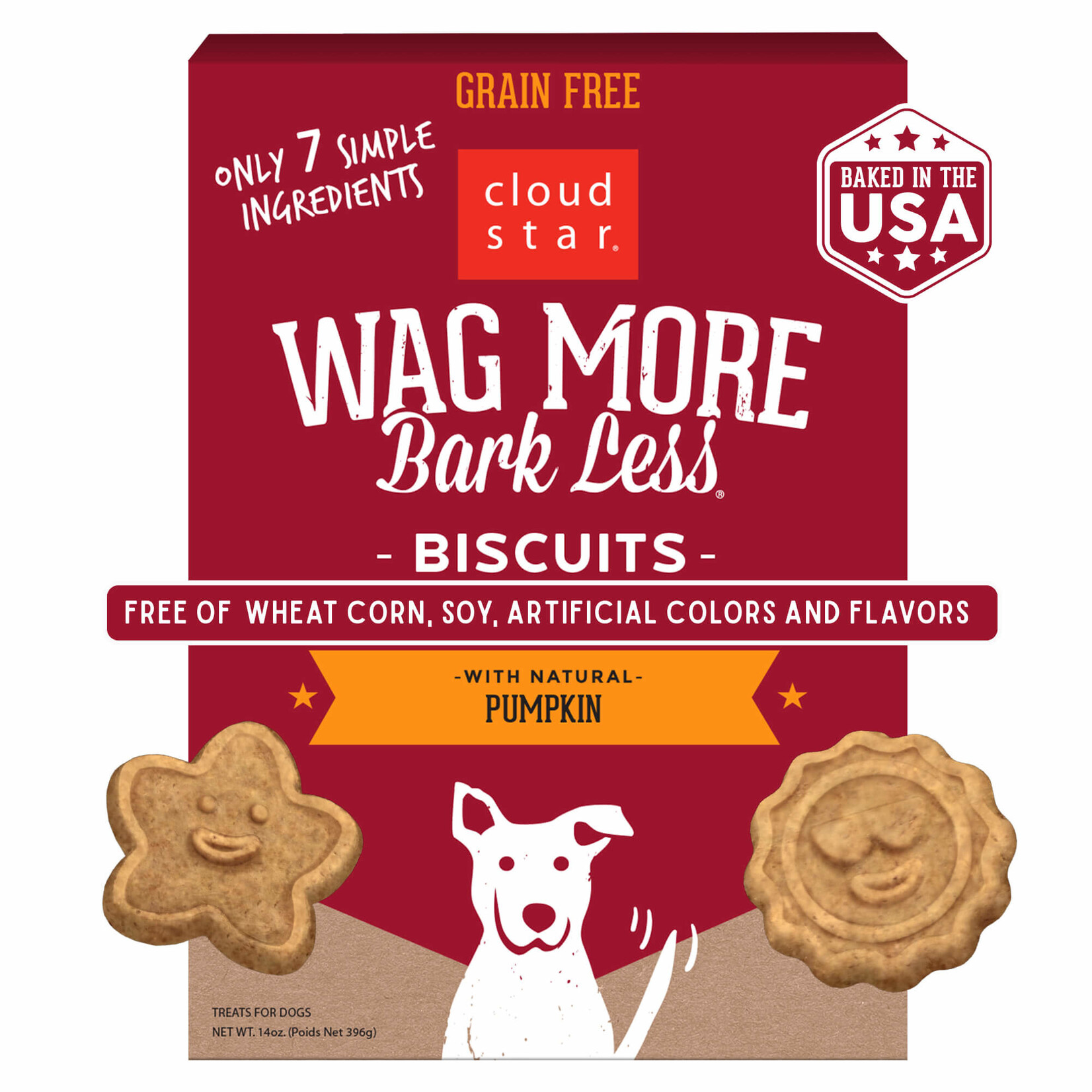 Wag More Bark Less Oven Baked Biscuits with Pumpkin