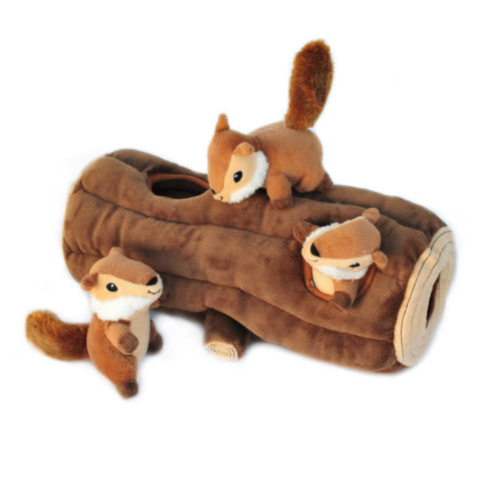 ZippyPaws Burrow Log with 3 Chipmunks