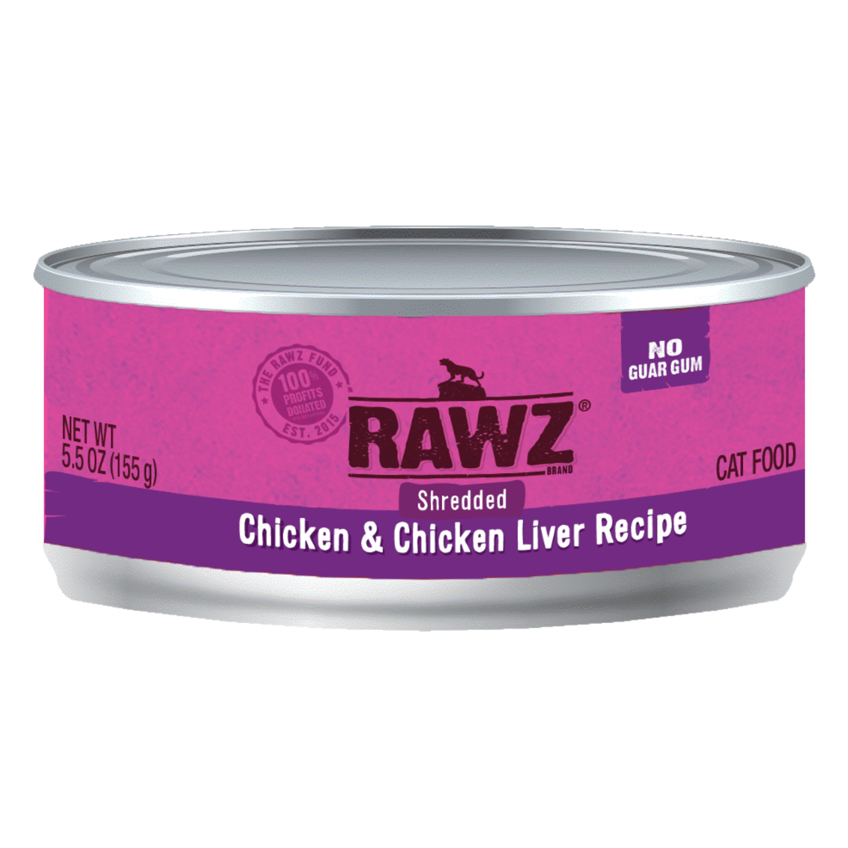 RAWZ Natural Pet Food Shredded Chicken & Chicken Liver Cat Food Recipe