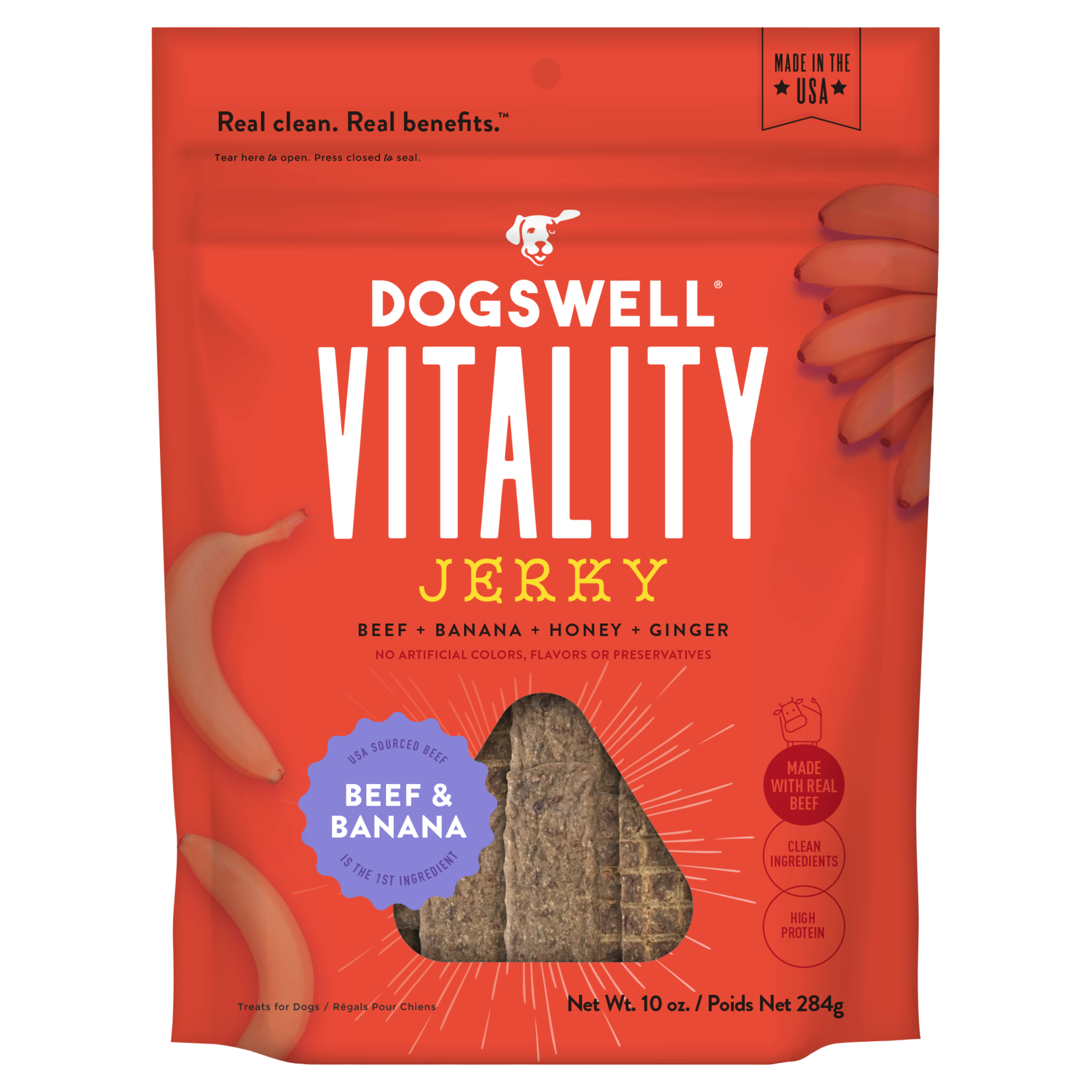 Dogswell Vitality Beef & Banana Jerky