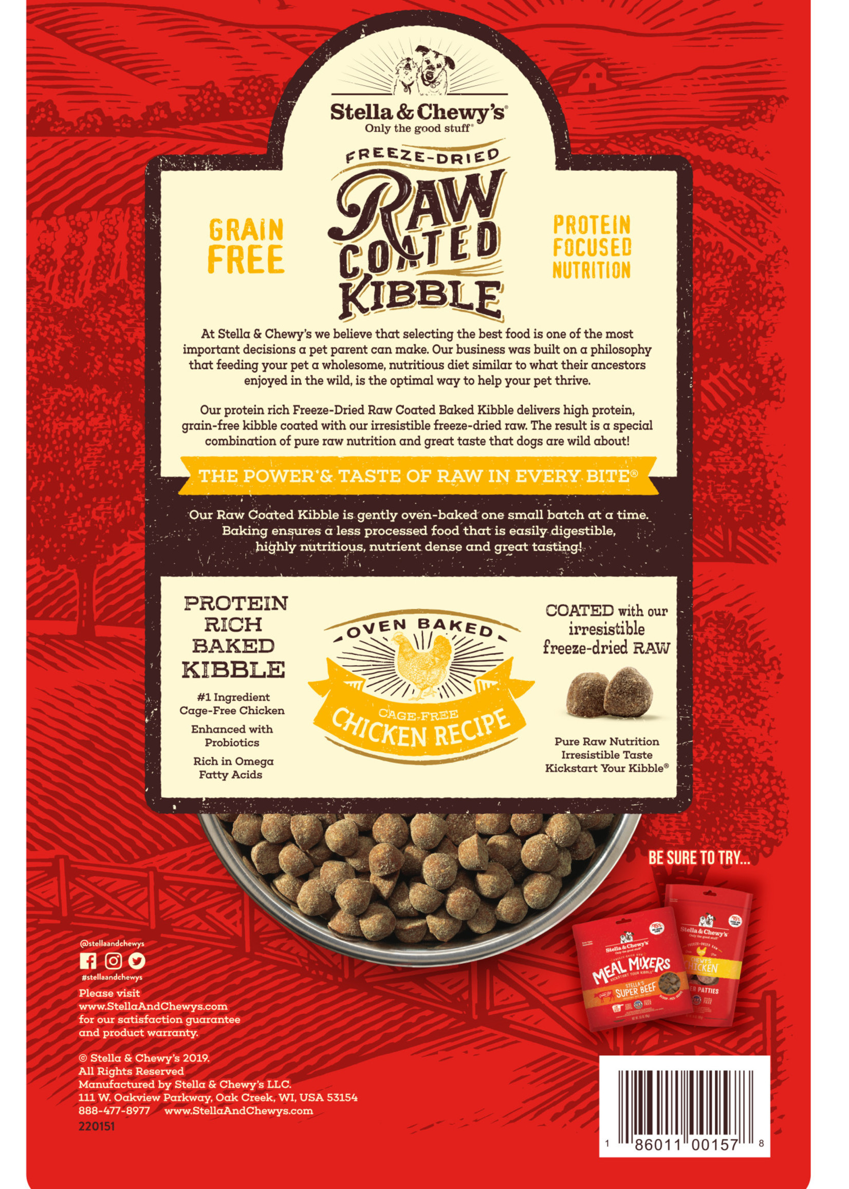 Stella & Chewy’s Raw Coated Baked Kibble Cage-Free Chicken