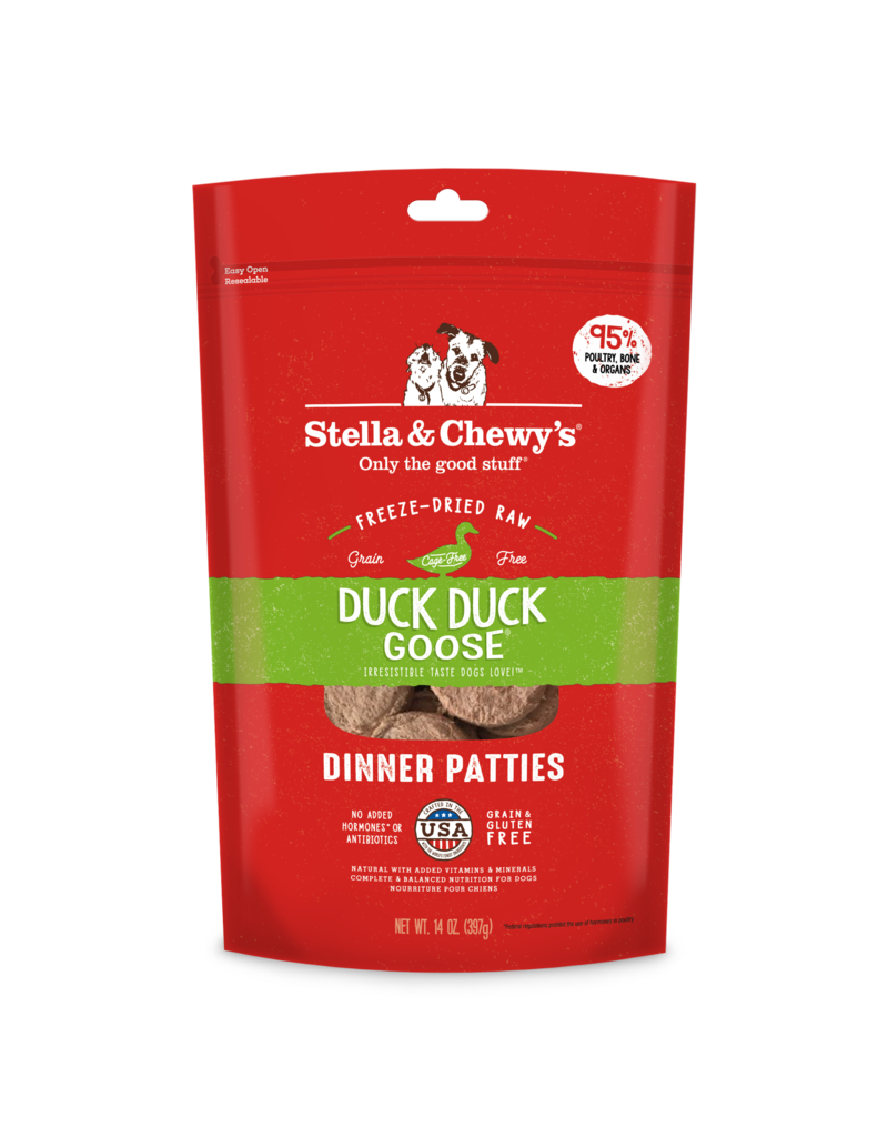 Stella & Chewy’s Duck Duck Goose Dinner Patties Freeze-Dried Raw Dog Food