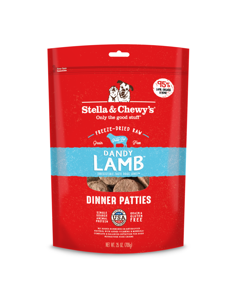Stella & Chewy’s Dandy Lamb Dinner Patties Freeze-Dried Raw Dog Food