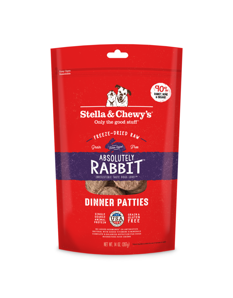 Stella & Chewy’s Absolutely Rabbit Dinner Patties Freeze-Dried Raw Dog Food