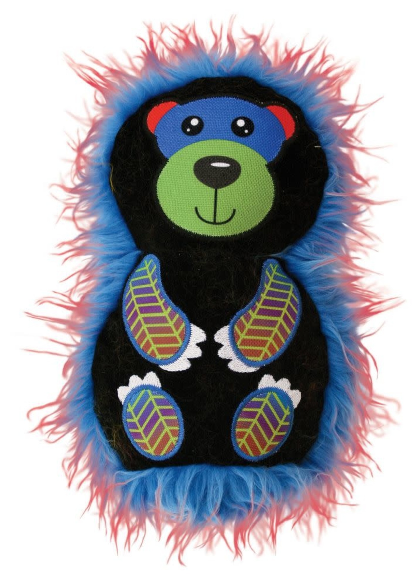 KONG KONG RoughSkinz Suedez Bear Squeaky Dog Toy