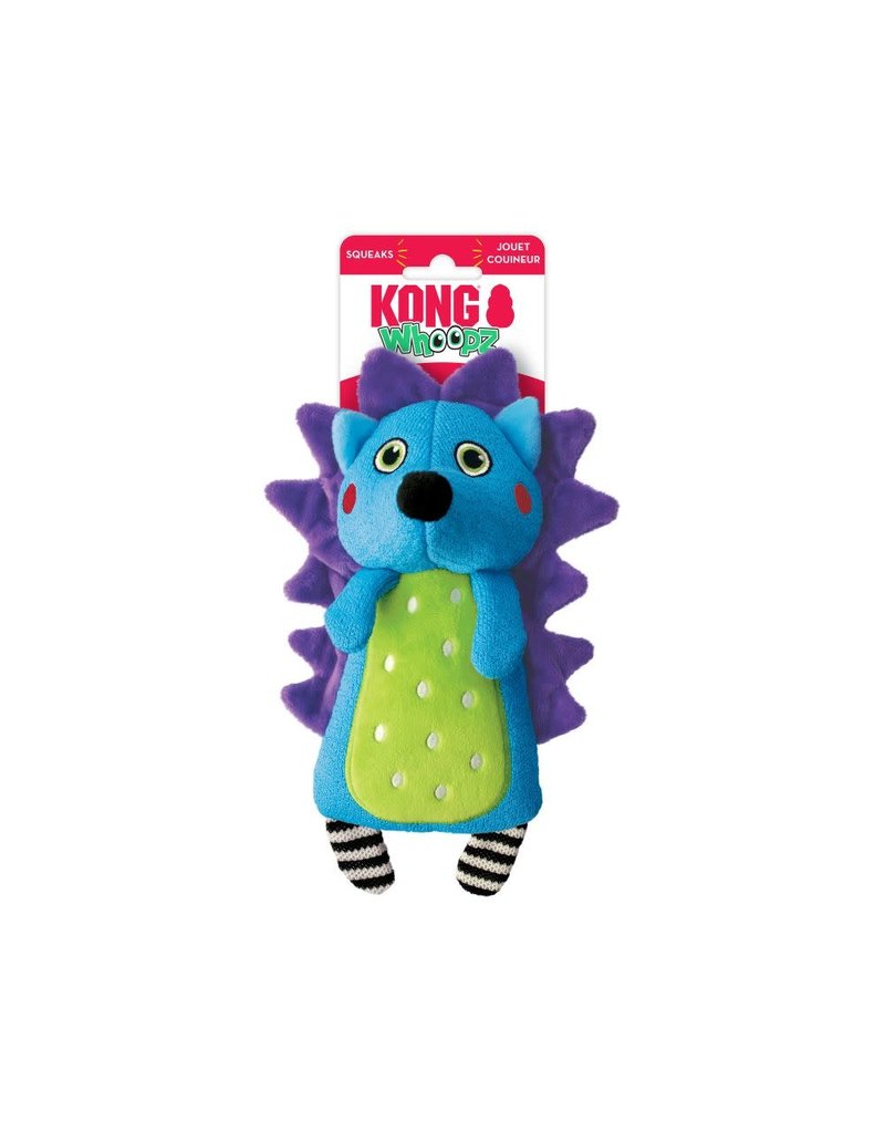KONG KONG Whoopz Hedgehog Squeaky Plush Dog Toy