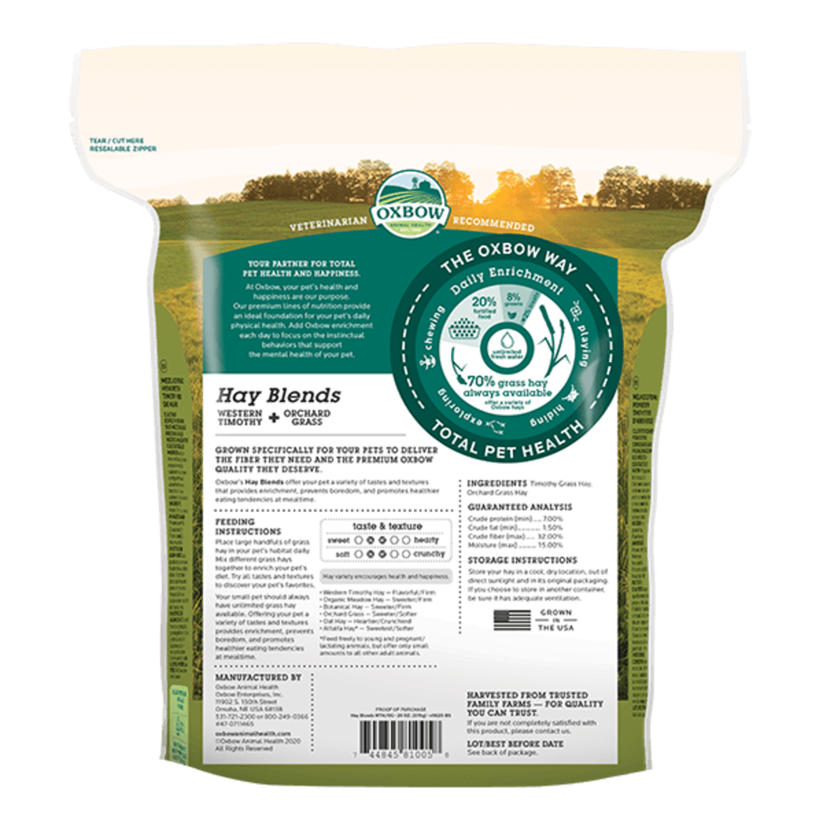 Oxbow Animal Health Oxbow Western Timothy & Orchard Grass Hay Blend