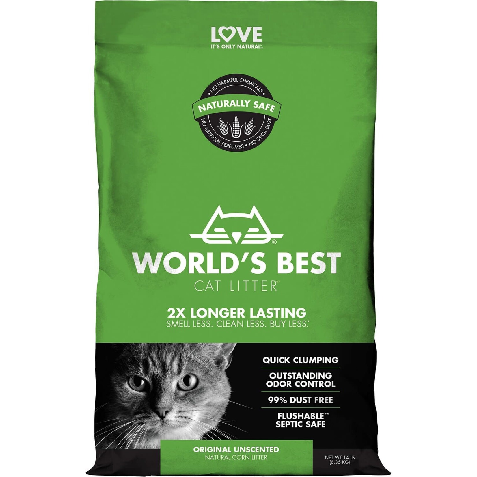 World's Best Cat Litter Original Unscented Clumping Corn Cat Litter