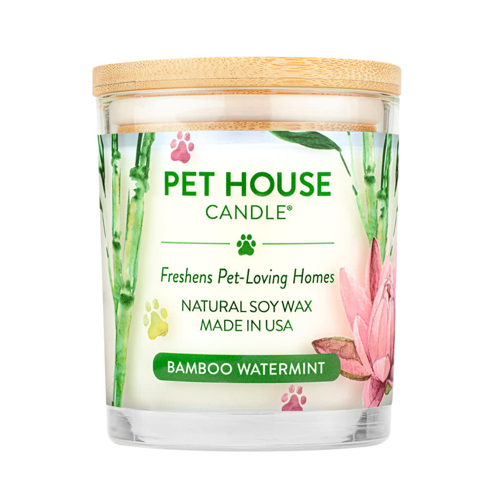 Pet House by One Fur All Bamboo Watermint Pet Odor Candle