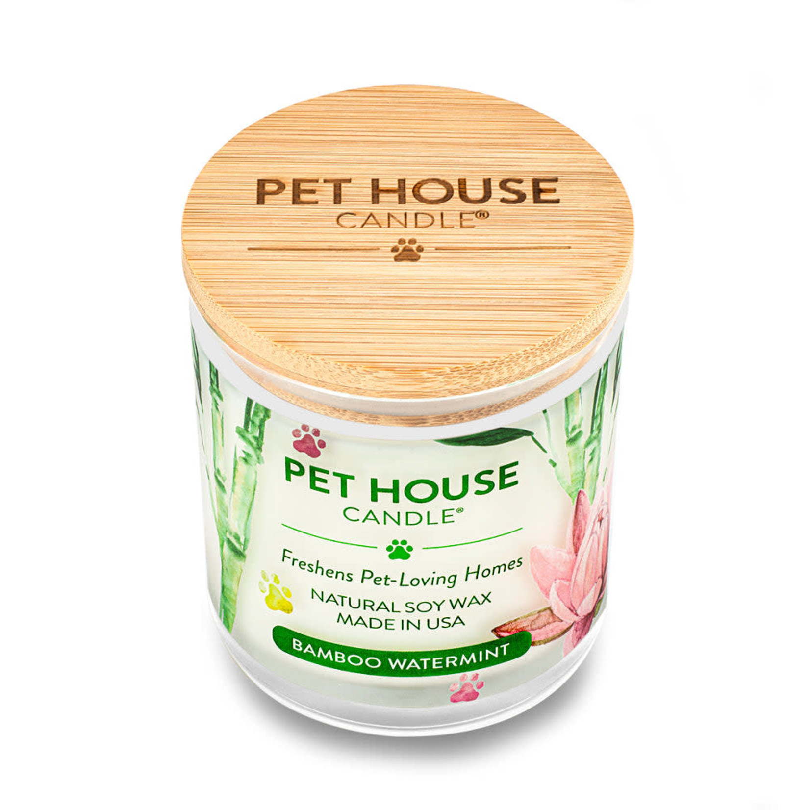 Pet House by One Fur All Bamboo Watermint Pet Odor Candle