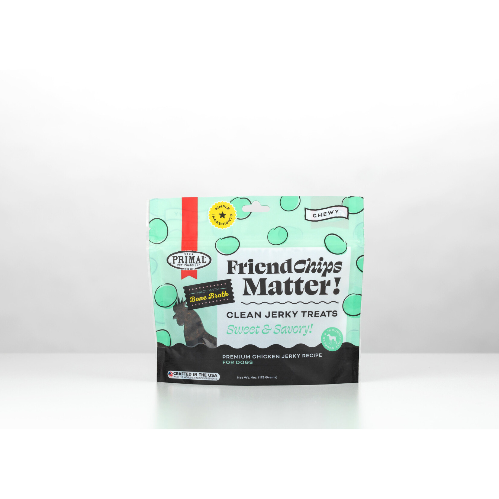 Primal Pet Foods Friendchips Matter - Chicken Jerky Chips for Dogs