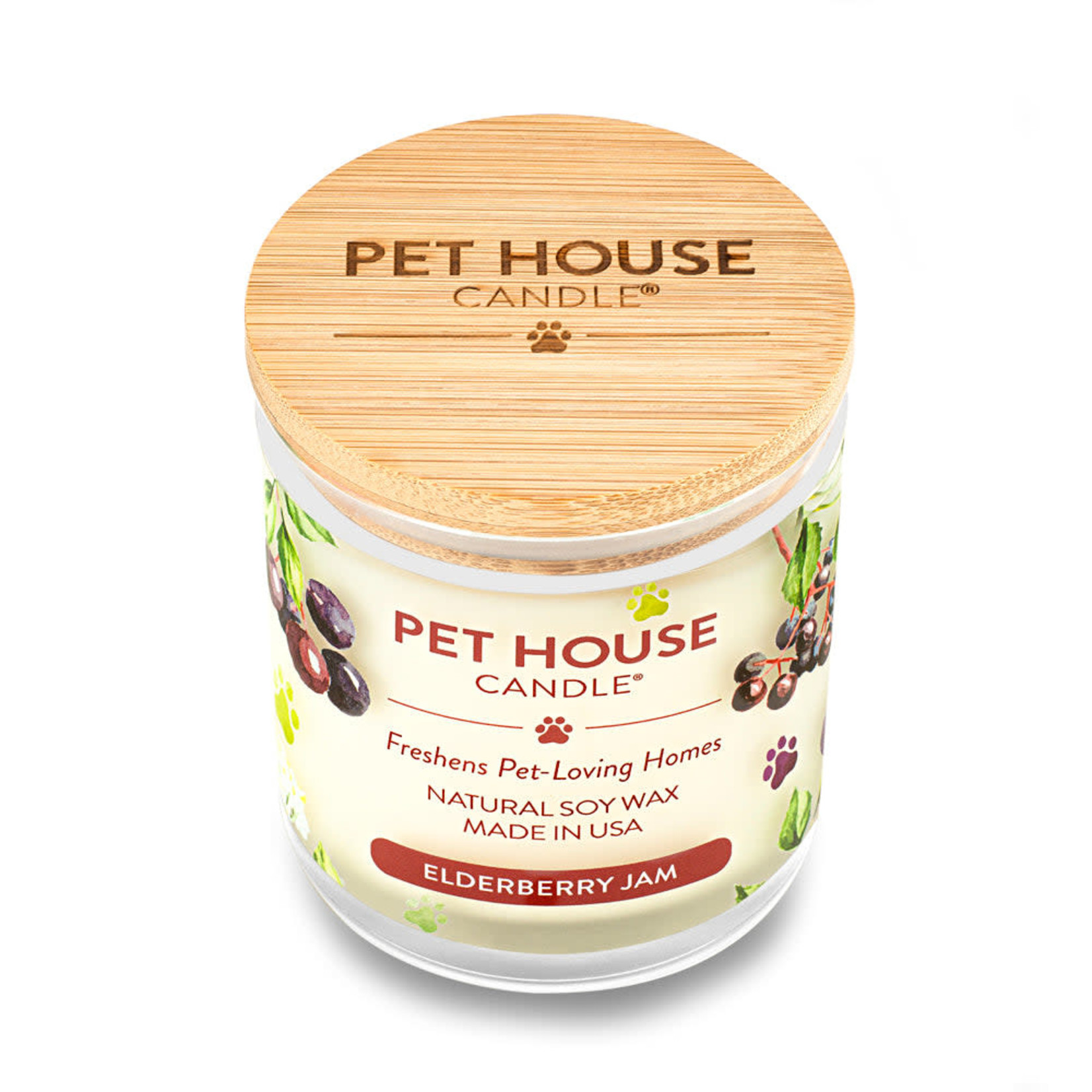 Pet House by One Fur All Elderberry Jam Pet Odor Candle