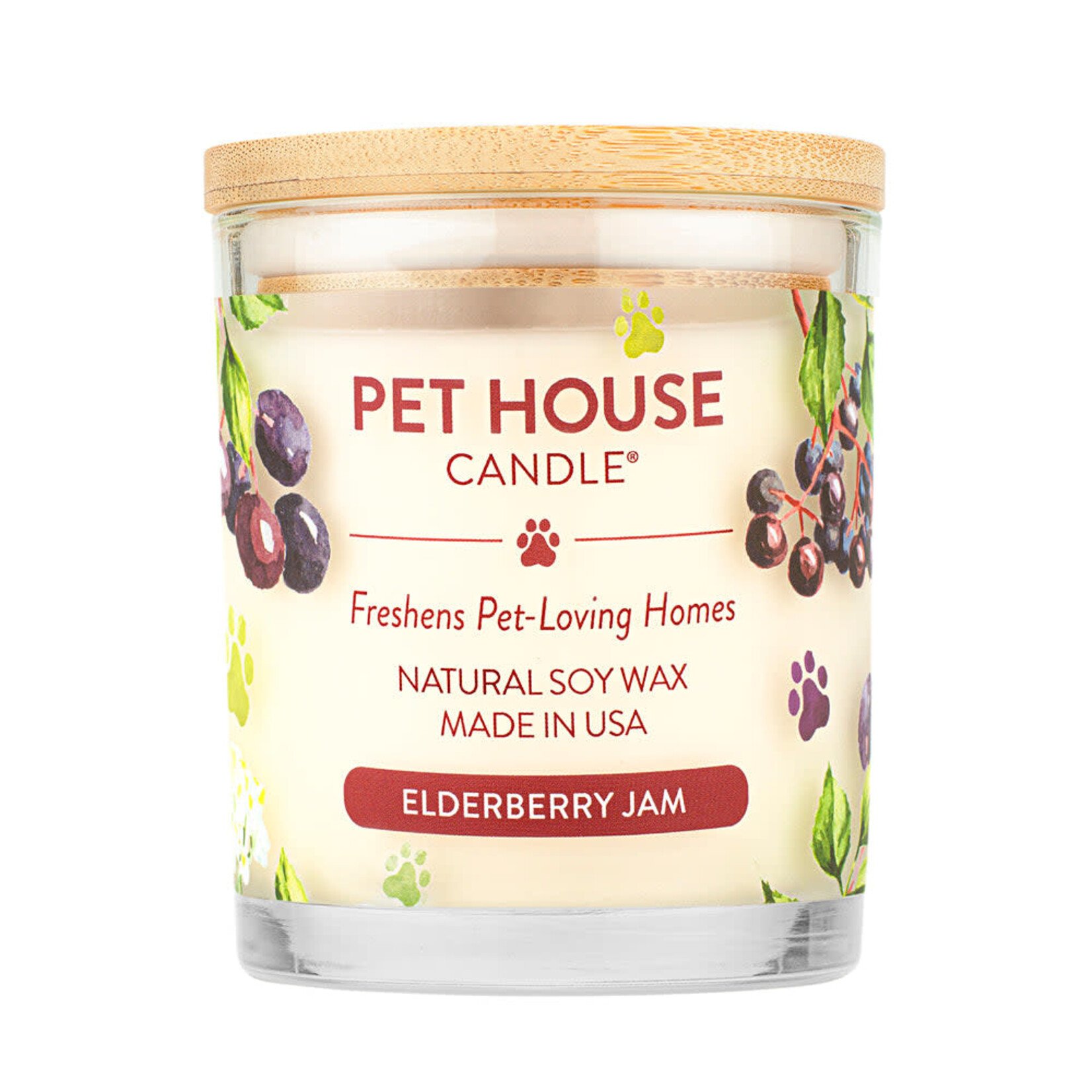 Pet House by One Fur All Elderberry Jam Pet Odor Candle