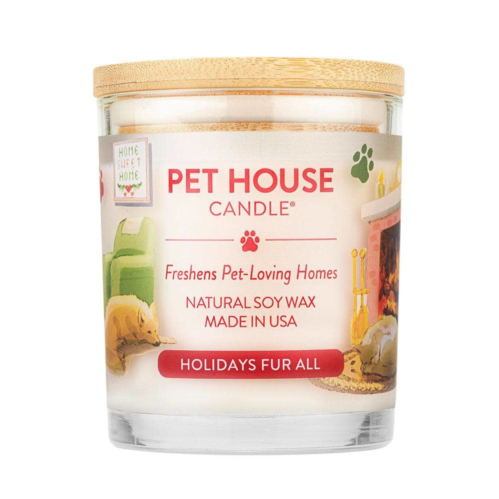 Pet House by One Fur All Holidays Fur All Pet Odor Candle