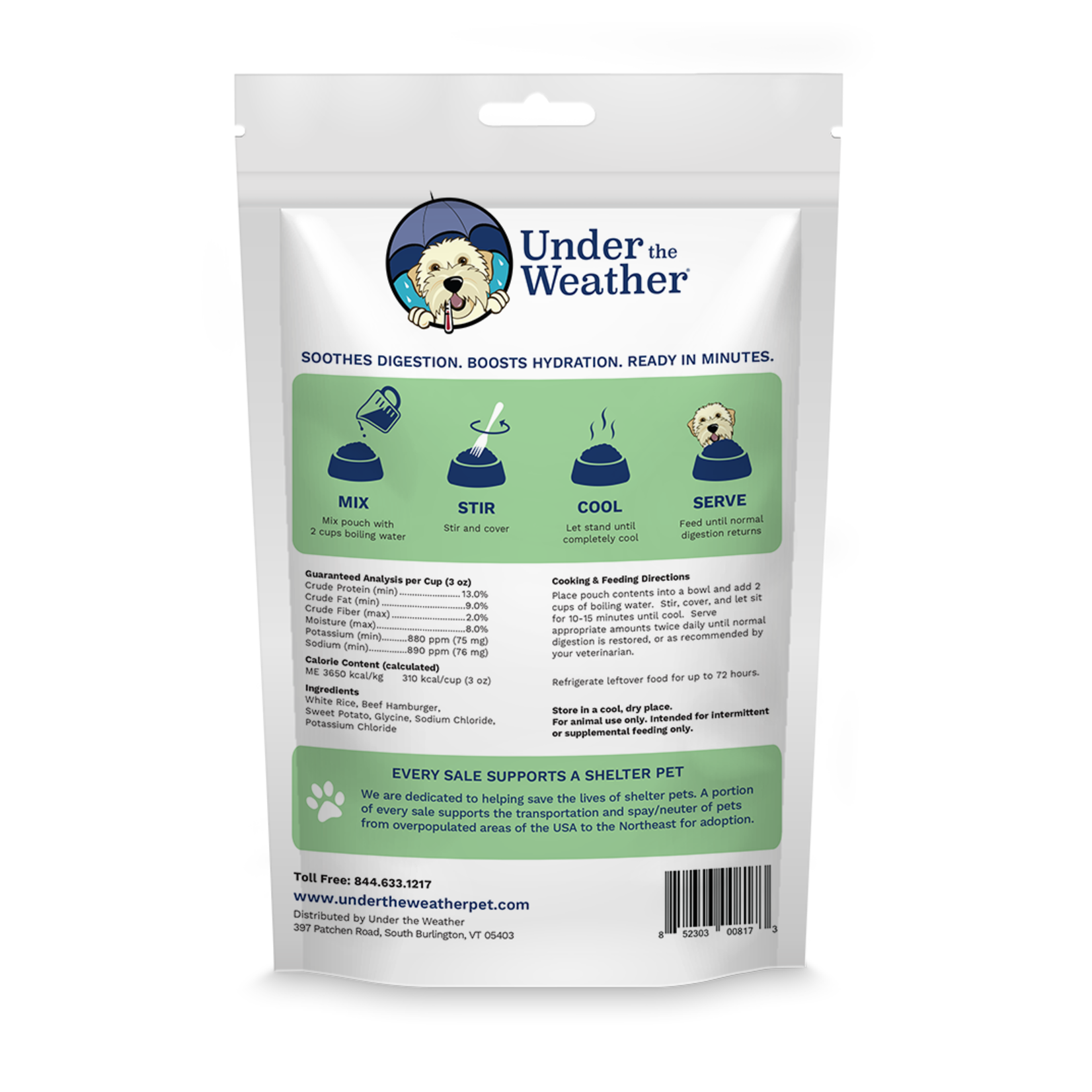Under the Weather Hamburger, Rice, & Sweet Potato Bland Diet For Dogs
