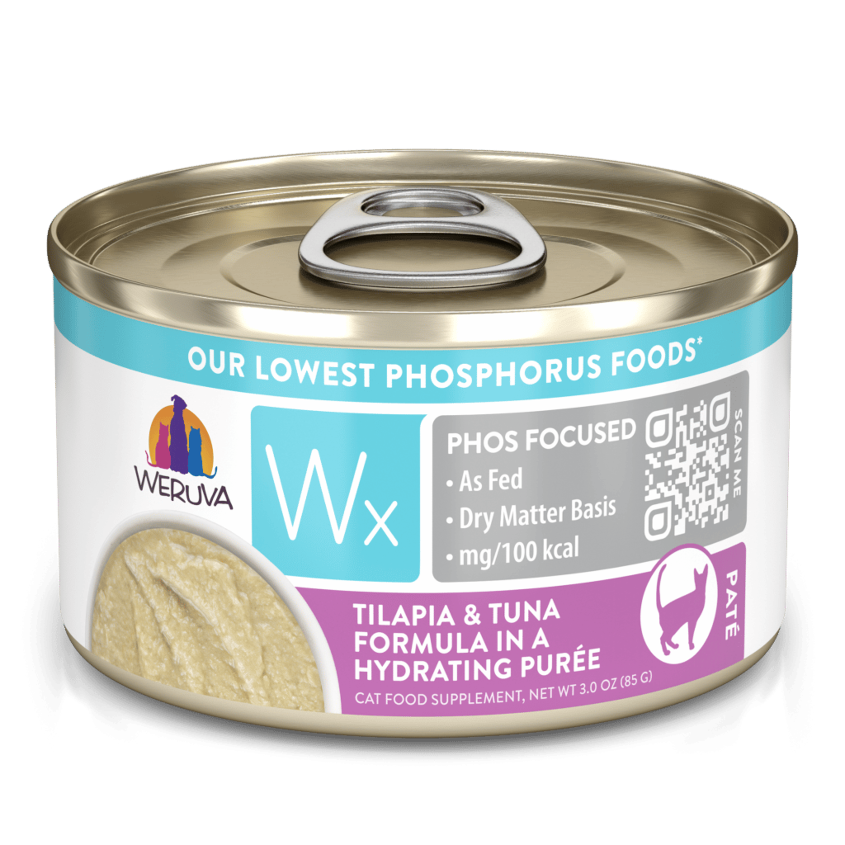 Weruva Wx Phos Focused Tilapia & Tuna Formula in a Hydrating Puree