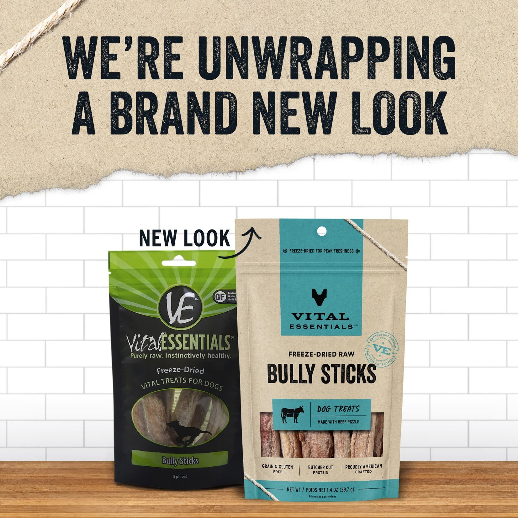 Vital Essentials Freeze-Dried Bully Sticks Dog Treats