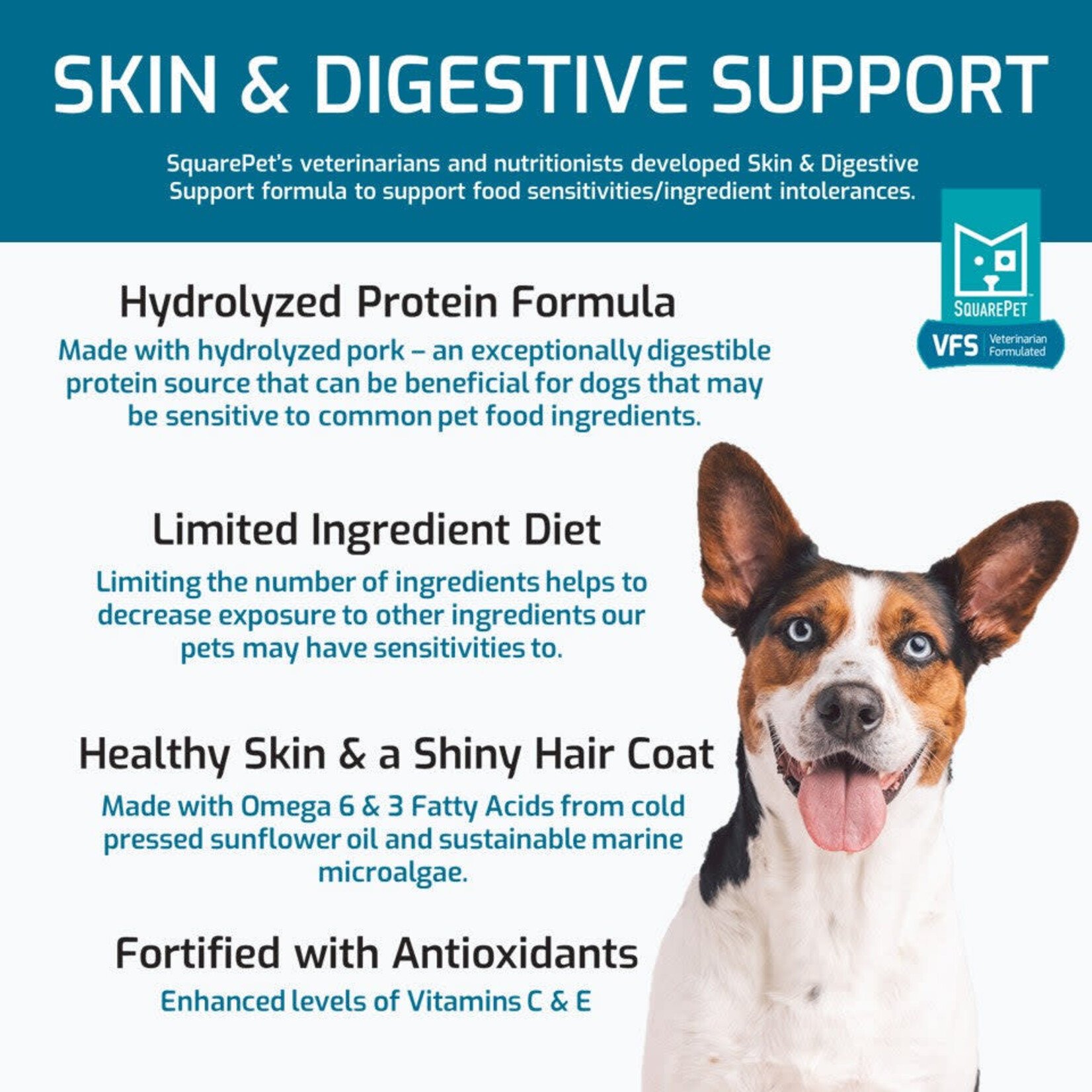 SquarePet VFS Skin & Digestive Support Formula Hydrolyzed Protein Dog Food