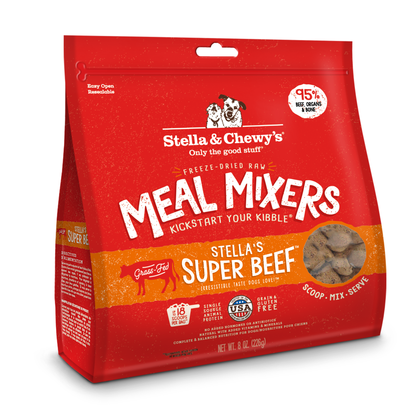 Stella & Chewy’s Freeze-Dried Raw Meal Mixers Dog Food Topper - Stella's Super Beef Recipe