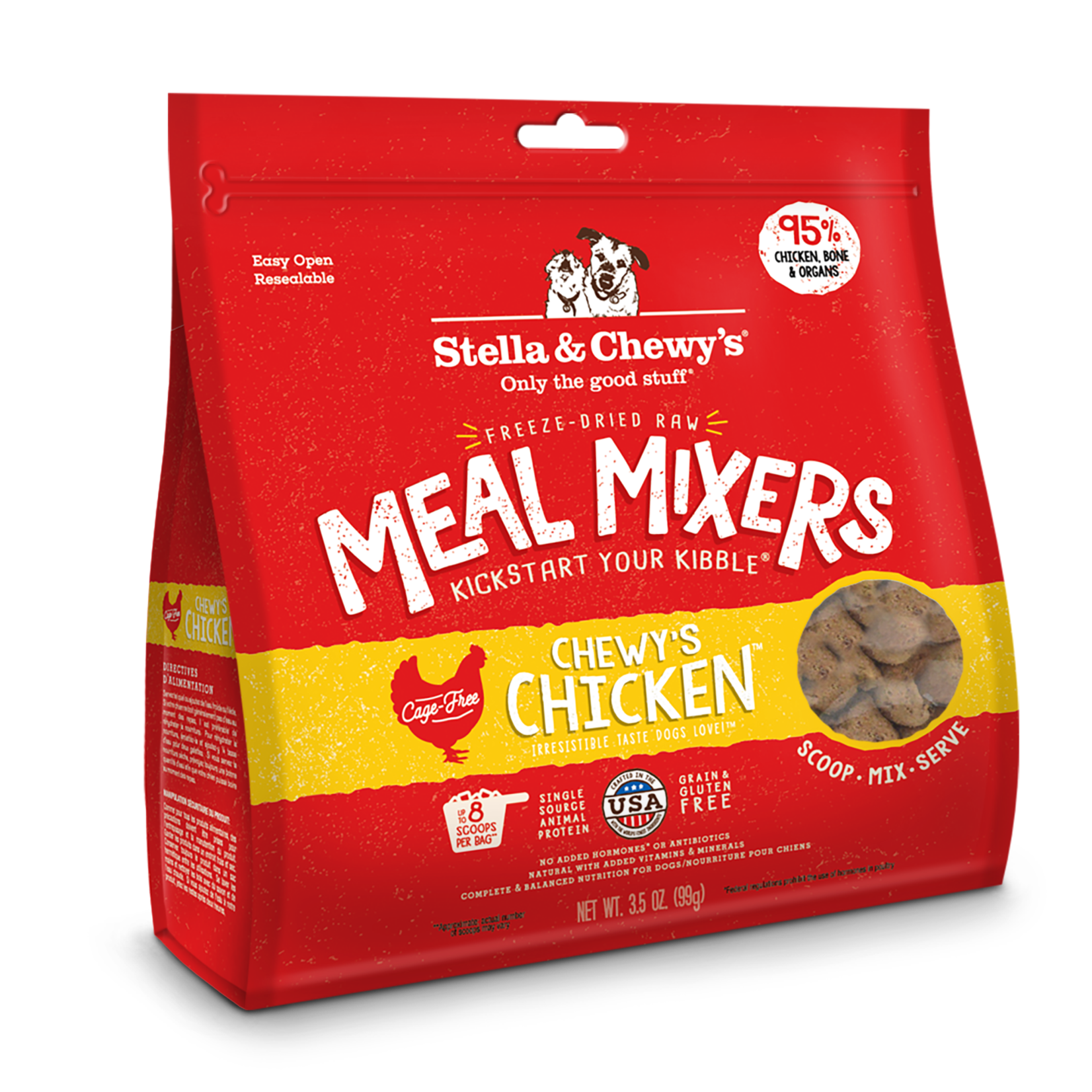 Stella & Chewy’s Freeze-Dried Raw Meal Mixers Dog Food Topper - Chewy's Chicken Recipe
