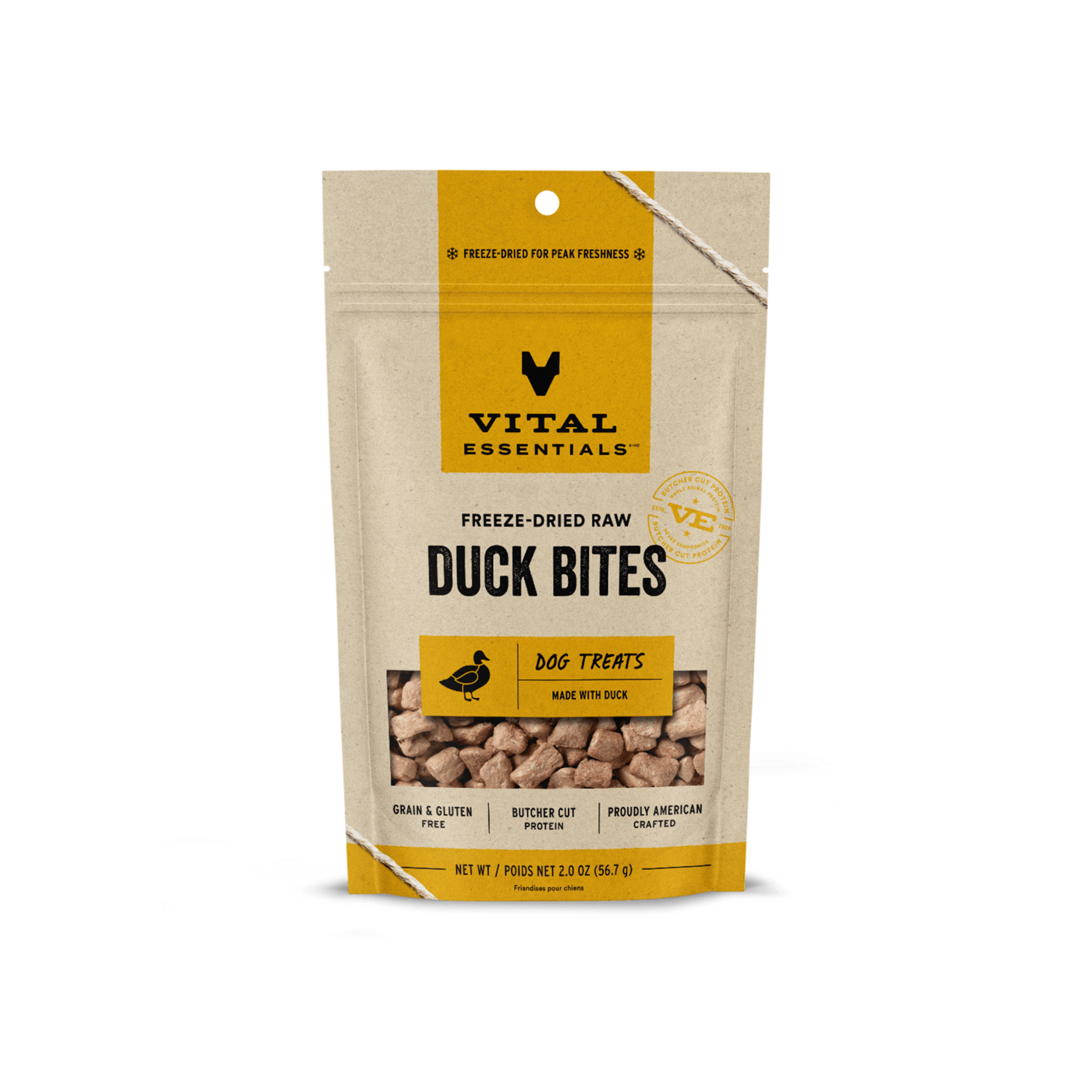 Vital Essentials Freeze-Dried Duck Bites Dog Treats