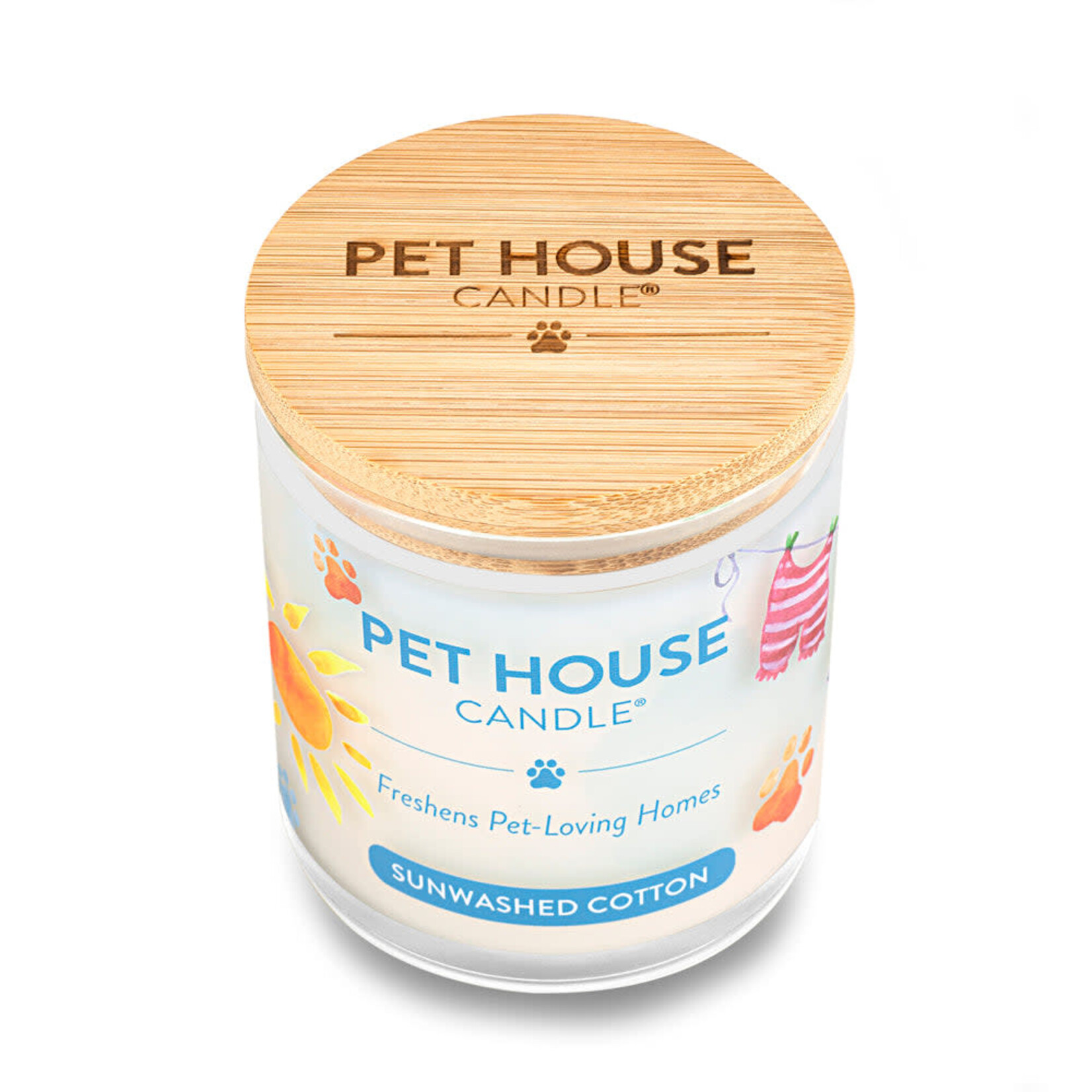 Pet House by One Fur All Sunwashed Cotton Pet Odor Candle