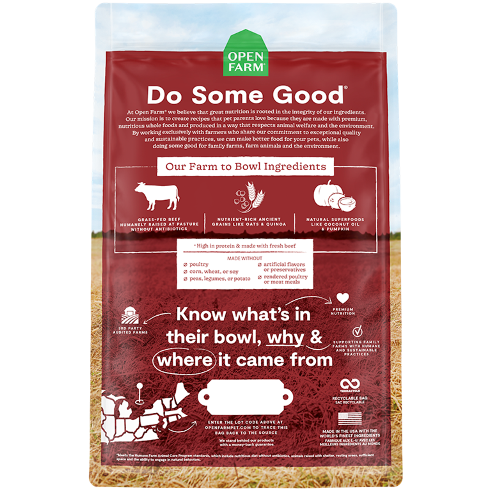 Open Farm Grass-Fed Beef & Ancient Grains Dry Dog Food