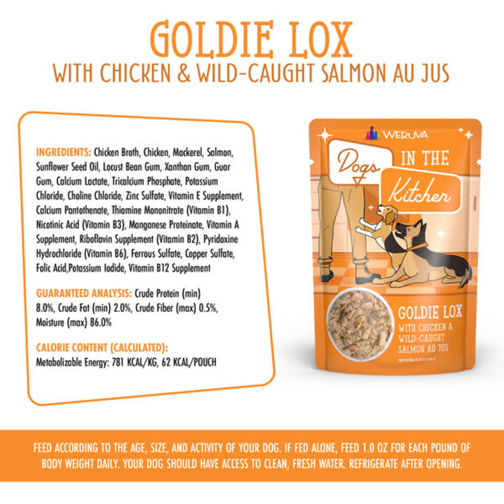Weruva Dogs in the Kitchen - Goldie Lox with Chicken & Wild Caught Salmon Au Jus