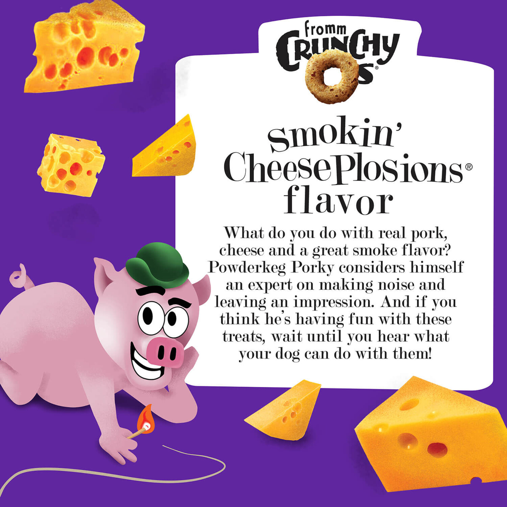 Fromm Crunchy Os Smokin' CheesePlosions Flavor Dog Treats