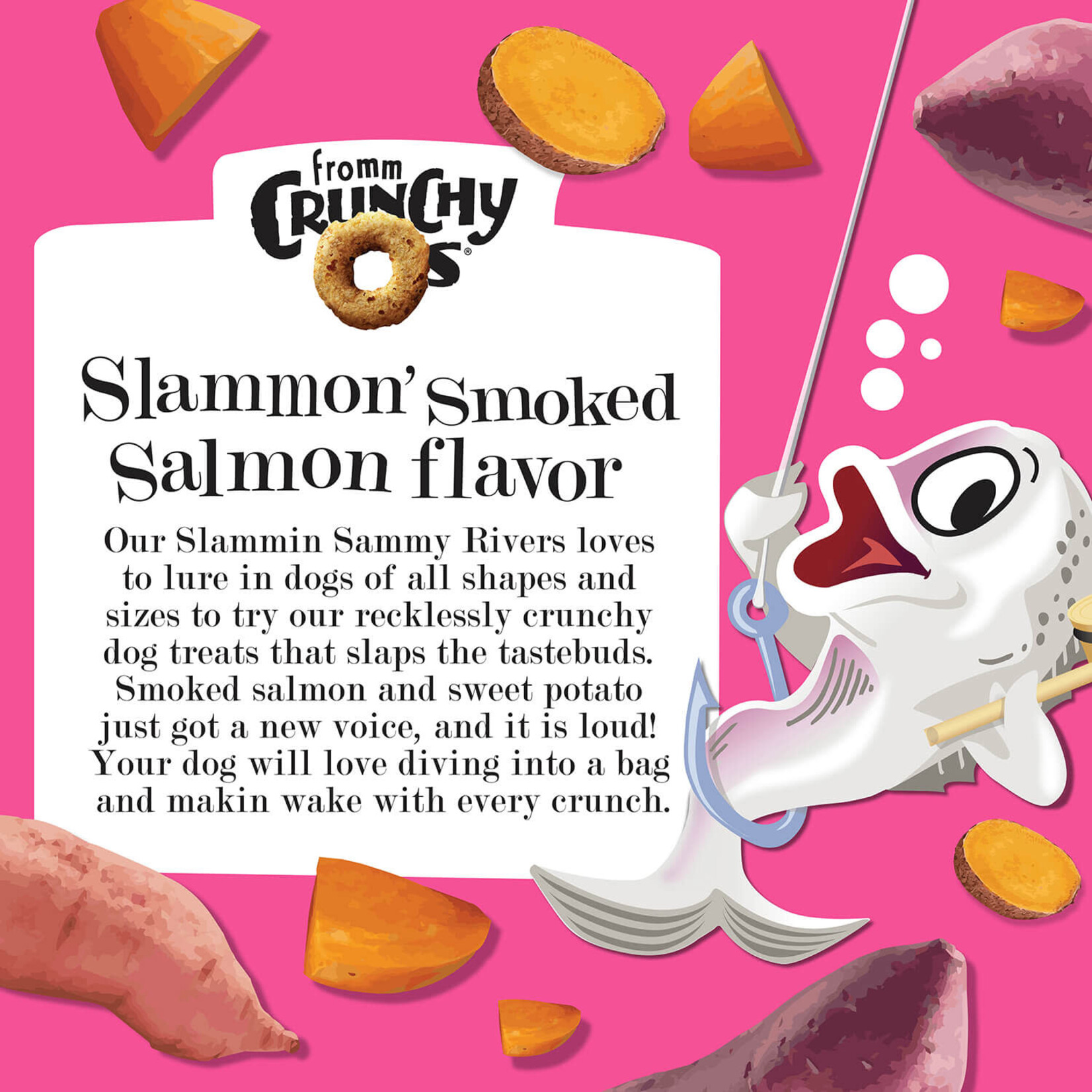 Fromm Crunchy Os Slammon' Smoked Salmon Flavor Dog Treats