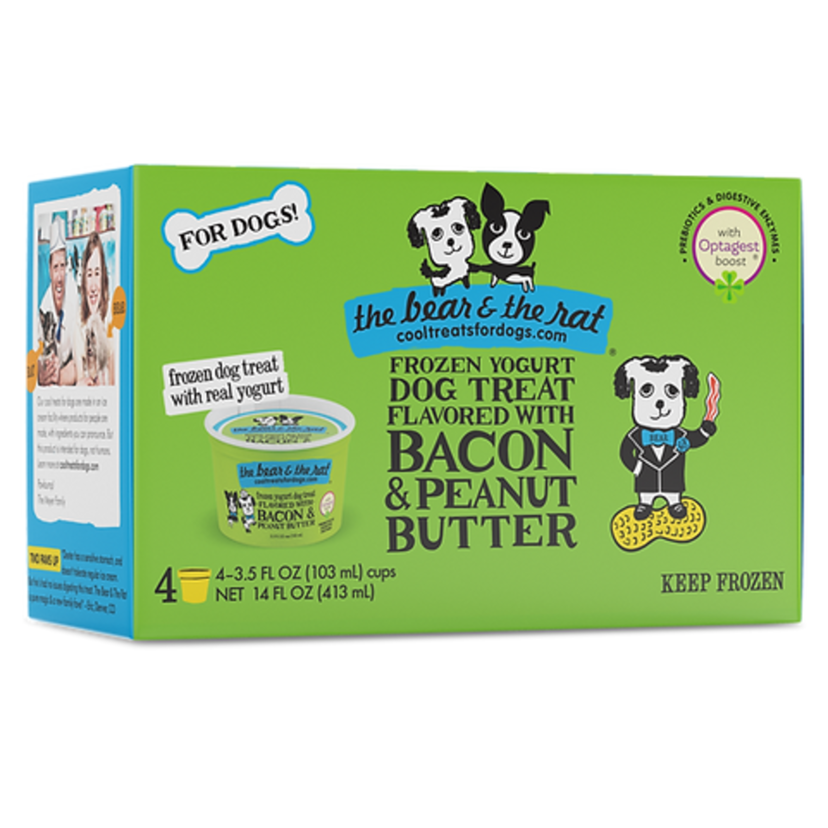 Bear & The Rat Frozen Yogurt Dog Treat with Bacon & Peanut Butter (*Frozen Products for In-Store Pickup Only. *)