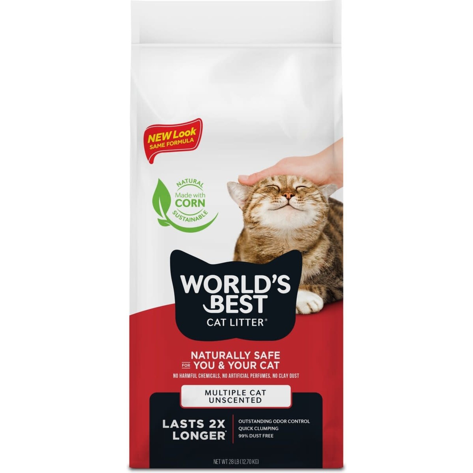 World's Best Cat Litter Multi-Cat Unscented Clumping Corn Cat Litter