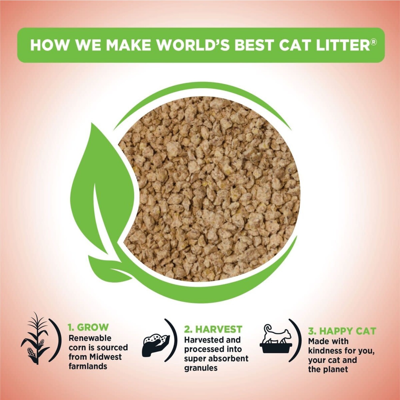 World's Best Cat Litter Multi-Cat Unscented Clumping Corn Cat Litter