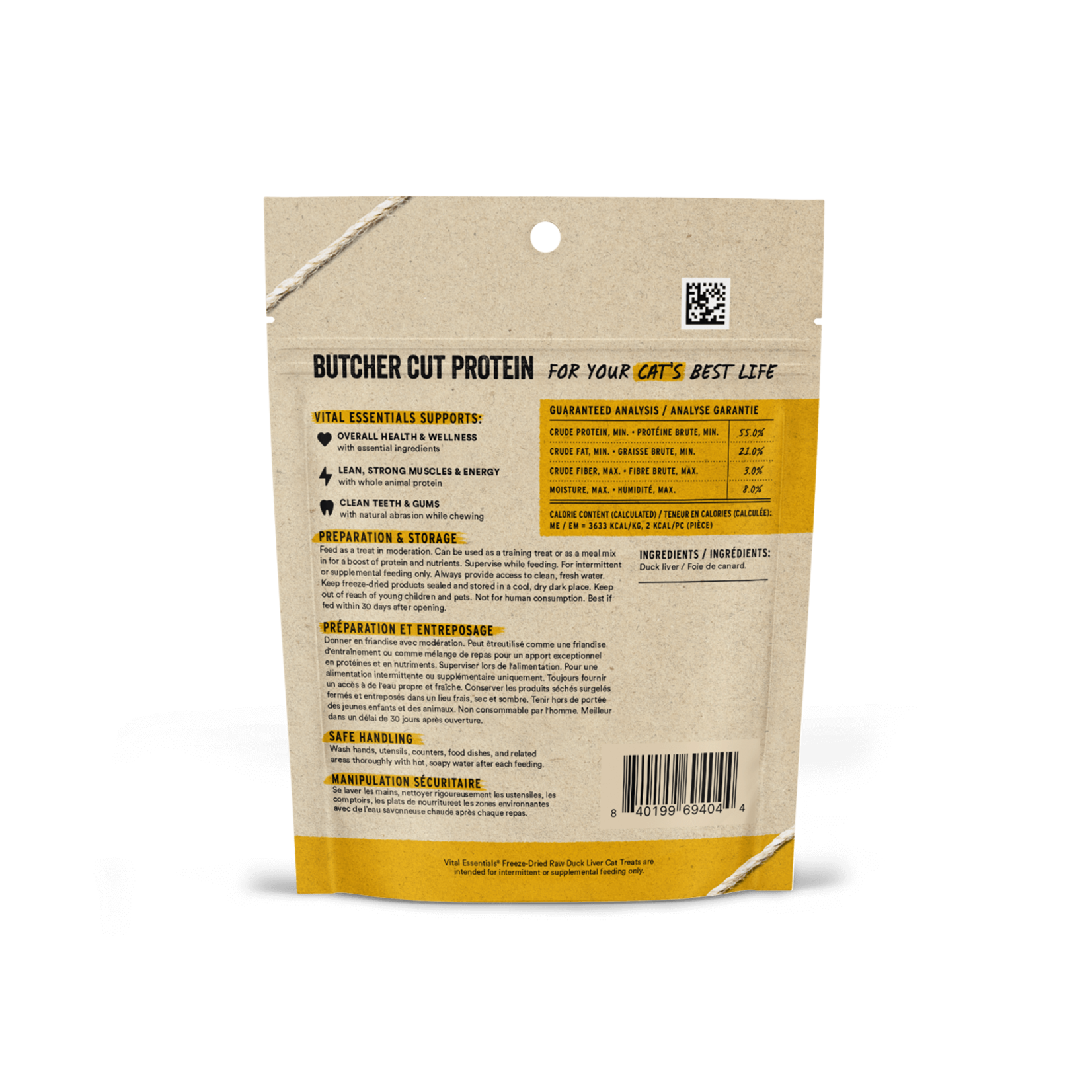 Vital Essentials Freeze-Dried Duck Liver Cat Treats
