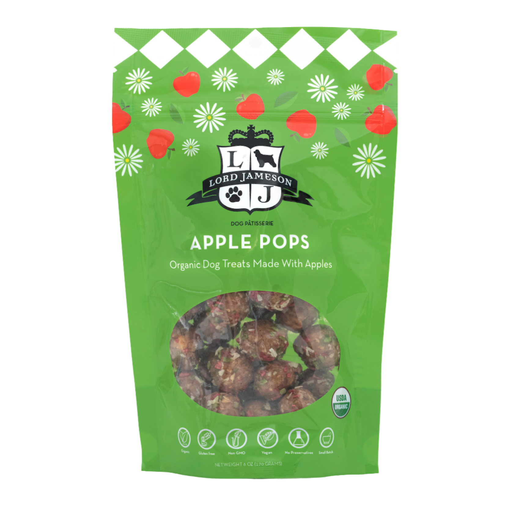 Lord Jameson Apple Pops Farm Stand Apple + Coconut Organic Dog Treats