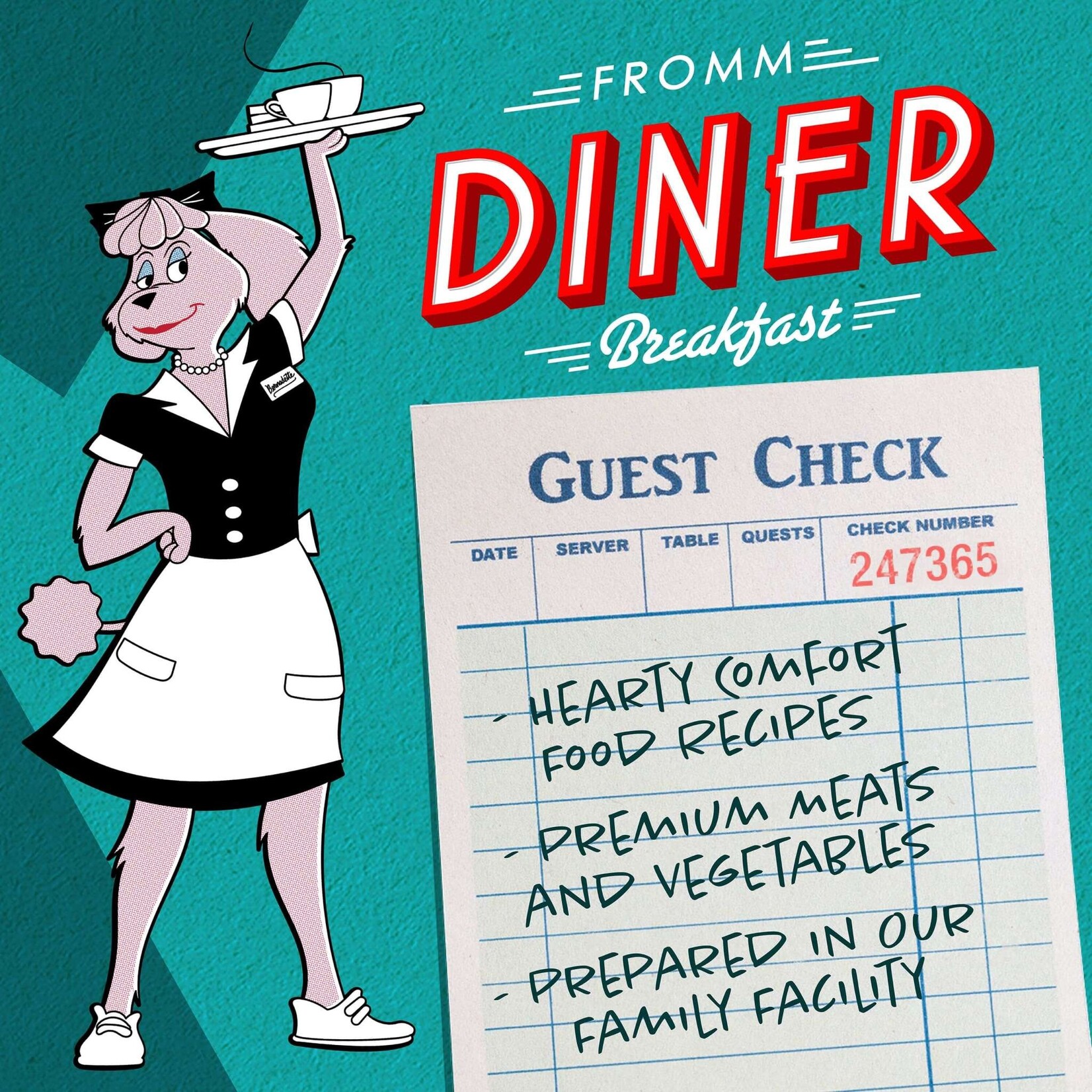 Fromm Diner Breakfast - Betty's Biscuits & Gravy Pork & Eggs Recipe in Gravy Food for Dogs