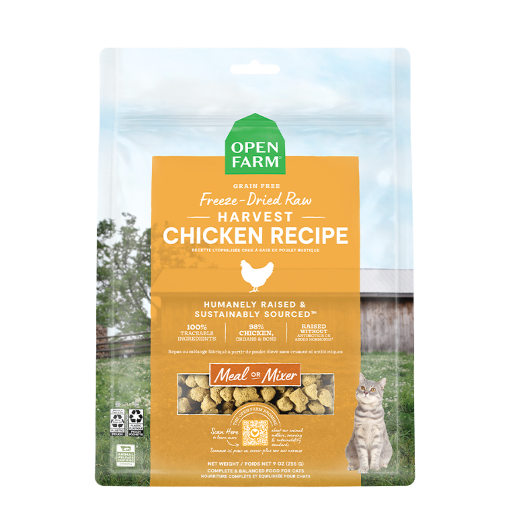 Open Farm Harvest Chicken Freeze Dried Raw Cat Food