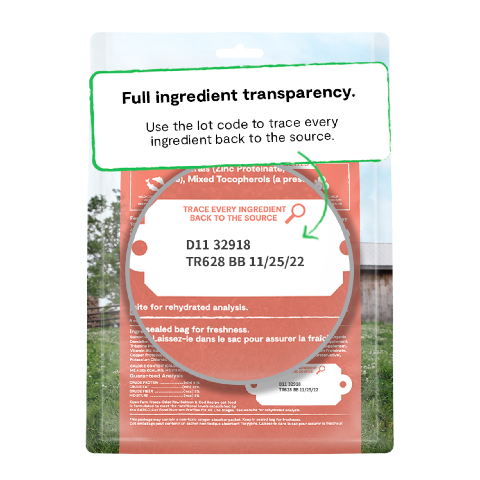 Open Farm Wild-Caught Salmon & Cod Freeze Dried Raw Cat Food