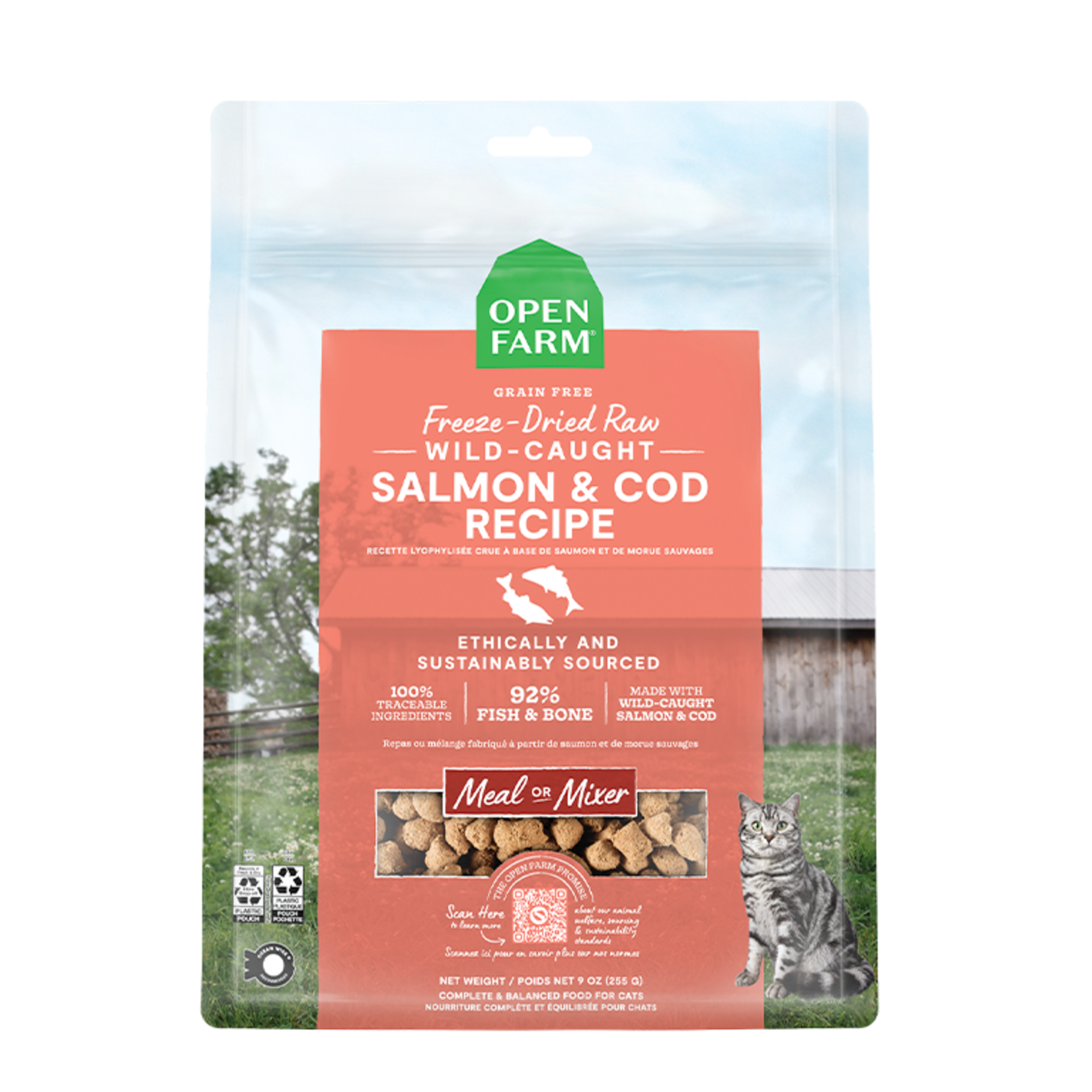 Open Farm Wild-Caught Salmon & Cod Freeze Dried Raw Cat Food
