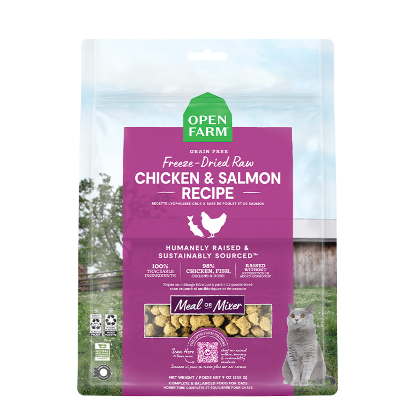 Open Farm Chicken & Salmon Freeze Dried Raw Cat Food