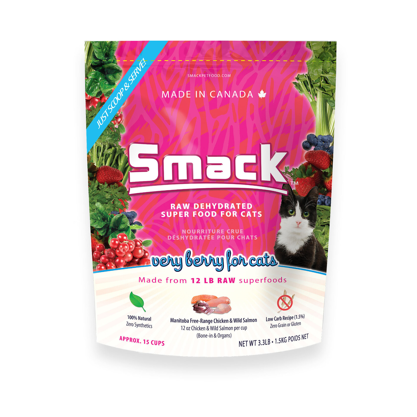 Smack Pet Food Very Berry Chicken - Superfood for Cats