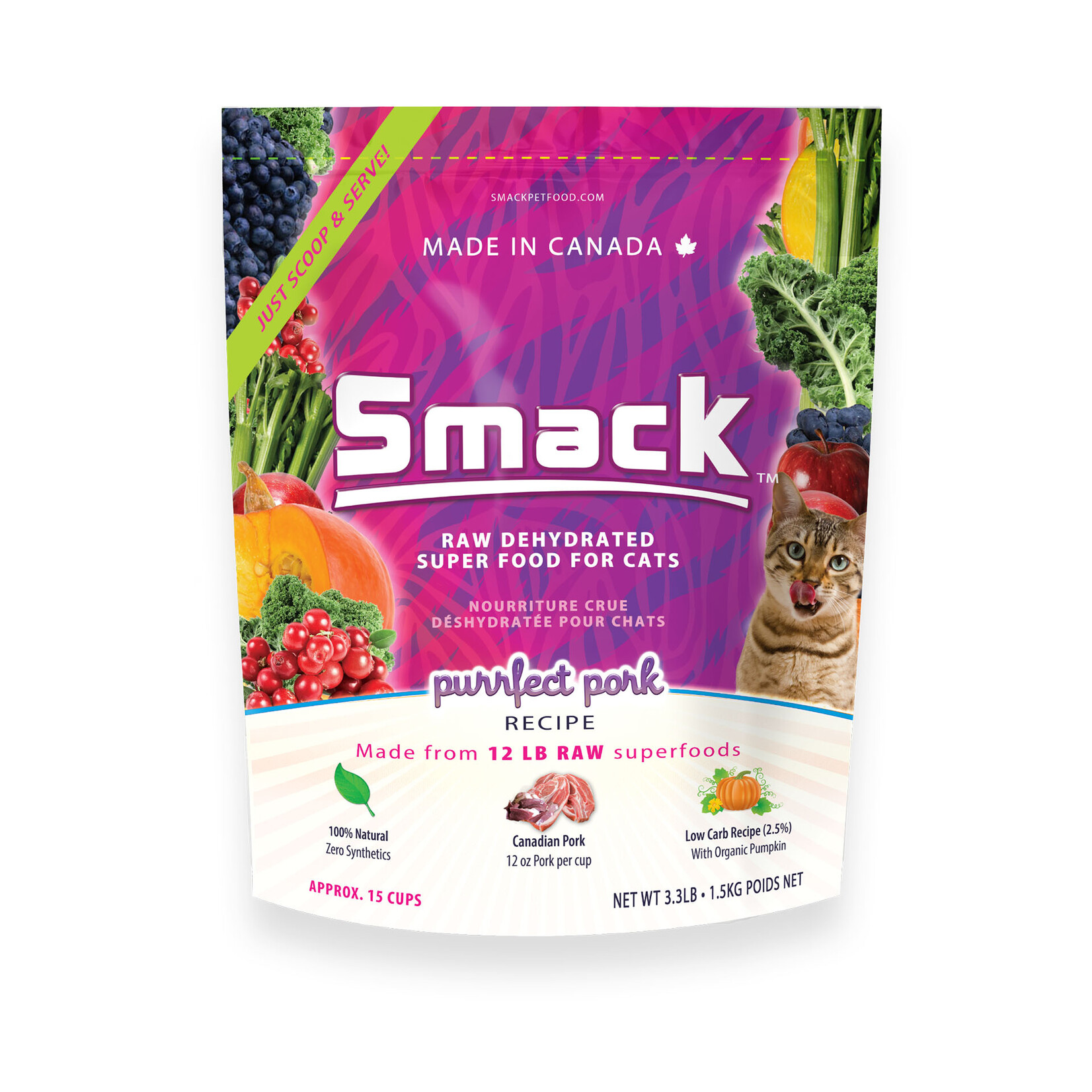 Smack Pet Food Purrfect Pork - Superfood for Cats