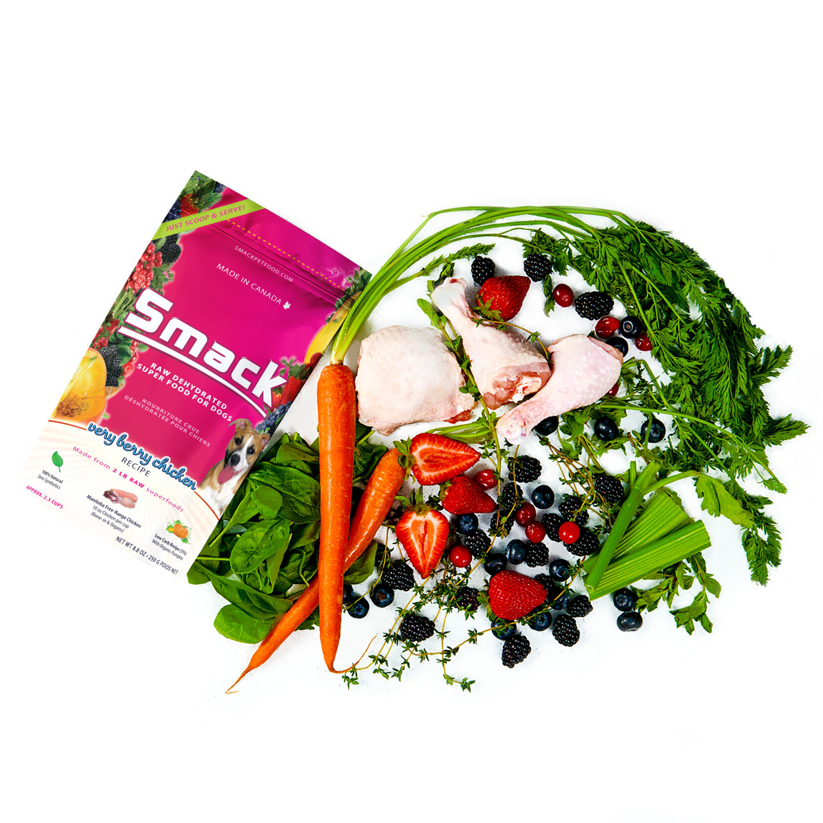 Smack Pet Food Very Berry Chicken - Superfood for Dogs