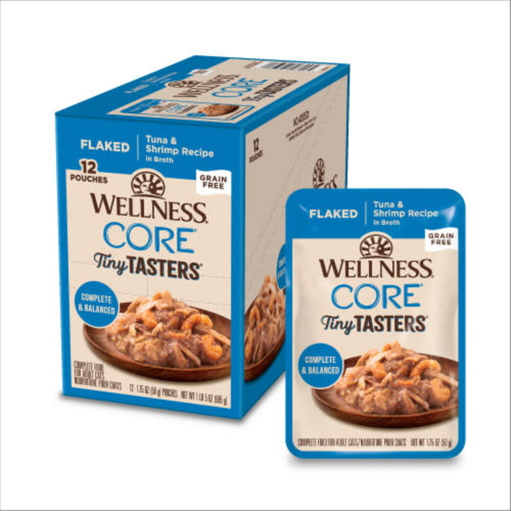 Wellness CORE Tiny Tasters Flaked Tuna & Shrimp Wet Cat Food